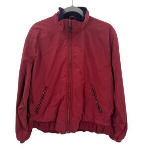 L.L. Bean Burgundy Fleece-Lined Jacket Mens Size M